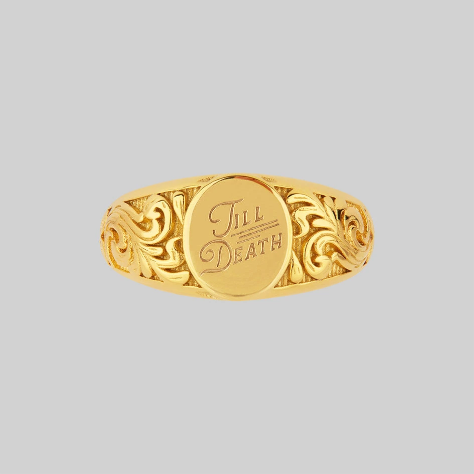 CLASSICS TILL DEATH. Promise Signet Ring - Gold Rings 1 CLASSICS TILL DEATH. Promise Signet Ring - Gold Rings