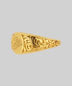 CLASSICS TILL DEATH. Promise Signet Ring - Gold Rings 6 CLASSICS TILL DEATH. Promise Signet Ring - Gold Rings
