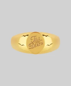 CLASSICS TILL DEATH. Promise Signet Ring - Gold Rings