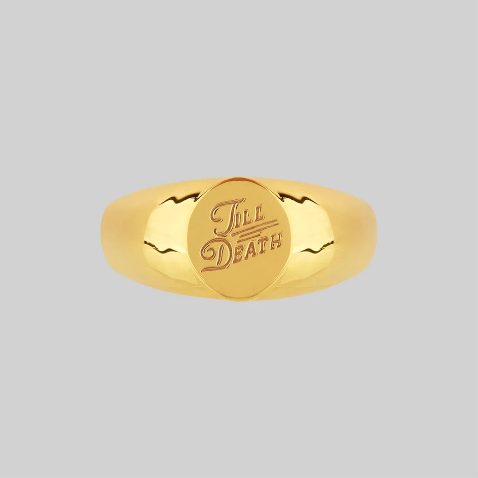 CLASSICS TILL DEATH. Promise Signet Ring - Gold Rings 2 CLASSICS TILL DEATH. Promise Signet Ring - Gold Rings