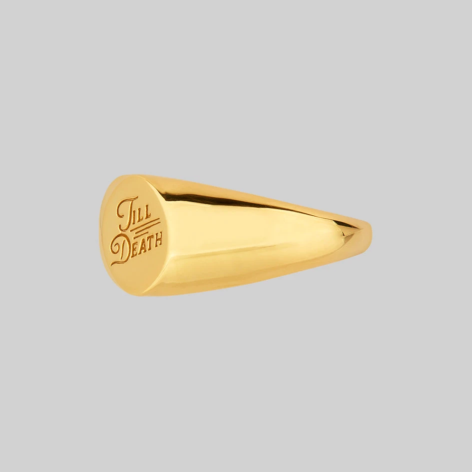 CLASSICS TILL DEATH. Promise Signet Ring - Gold Rings 4 CLASSICS TILL DEATH. Promise Signet Ring - Gold Rings