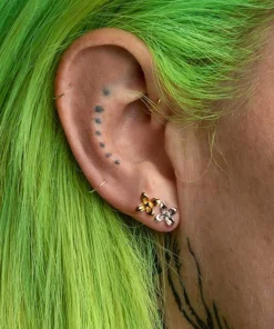 CLASSICS ISLA. Clemetis Flower Stud Earrings - Silver