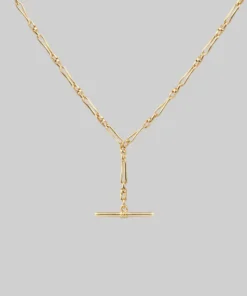 CLASSICS ARAEL. Twisted Figaro T-Bar Chain - Gold Necklaces & Chains