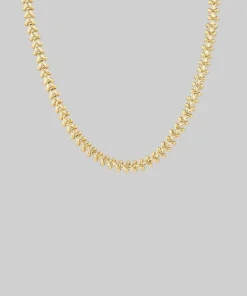 CLASSICS DAKOTA. V-Link Chain Collar Necklace - Gold Necklaces & Chains