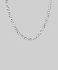CLASSICS DAKOTA. V-Link Chain Collar Necklace - Silver