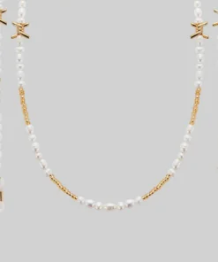 SS22 New In DIVINE. Barbed Wire & Ivory Pearl Sunglasses Chain - Gold