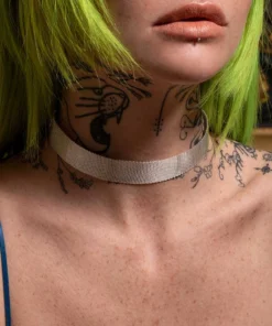 End Of Line MAGNUM. Metal Mesh Choker - Silver Necklaces & Chains