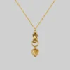 CLASSICS ALL OF ME. Hand Grasping Heart Necklace - Gold Necklaces & Chains