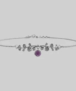 CLASSICS DARK BLOOM. Amethyst Choker - Silver Necklaces & Chains