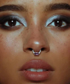 CLASSICS Earrings NYMPH. Amethyst Silver Clicker Ring - Septum