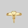 CLASSICS Rings MERLA. Gold Raven Skull Ring