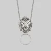 CLASSICS ANWAR. Lion Knocker Necklace - Silver