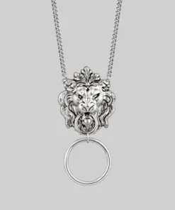 CLASSICS ANWAR. Lion Knocker Necklace - Silver