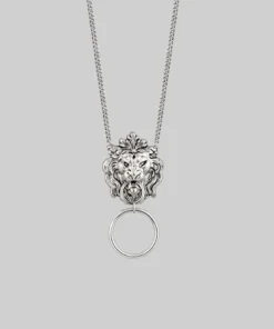 CLASSICS ANWAR. Lion Knocker Necklace - Silver