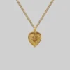 CLASSICS ARDOUR. Sacred Heart Charm Necklace - Gold Necklaces & Chains