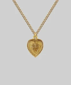 CLASSICS ARDOUR. Sacred Heart Charm Necklace - Gold Necklaces & Chains
