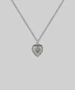 CLASSICS ARDOUR. Sacred Heart Charm Necklace - Silver