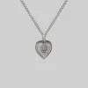 CLASSICS ARDOUR. Sacred Heart Charm Necklace - Silver