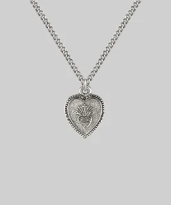 CLASSICS ARDOUR. Sacred Heart Charm Necklace - Silver