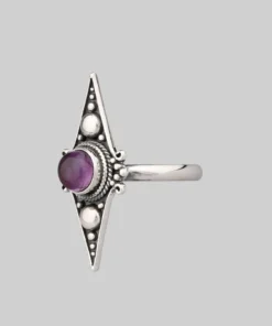 CLASSICS BALANCE. Amethyst Equilibrium Gemstone Ring - Silver
