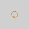 AW21 Earrings SURVIVAL. Barbed Wire Septum Clicker Ring - Gold