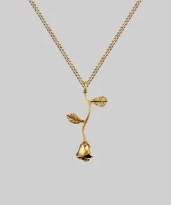 regalrose outlet shop 36 CLASSICS BELLADONNA. Rose Stem Charm Necklace - Gold Necklaces & Chains