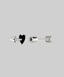 CLASSICS Earrings TOKEN. Heart & Arrow Single Earring - Silver