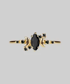 CLASSICS MOONDANCE. Black Spinel Gold Ring