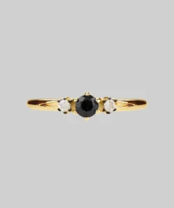 CLASSICS CAPULET. Black Spinel Trilogy Gold Ring