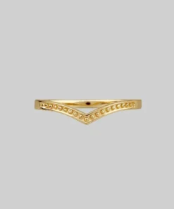 End Of Line Rings BODHI. Dotted Chevron Gold Ring