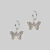 CLASSICS NEW DAWN. Butterfly Hoop Earrings - Silver