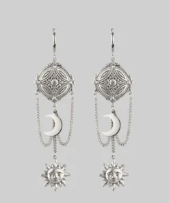CLASSICS EQUINOX. Celestial Path Chain Hoop Earrings - Silver