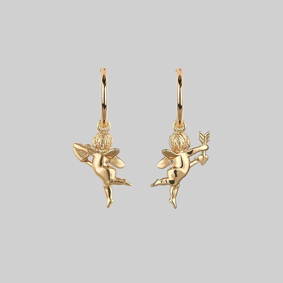 CLASSICS Cupid & Psyche Lovers Hoop Earrings - Gold 3 CLASSICS Cupid & Psyche Lovers Hoop Earrings - Gold