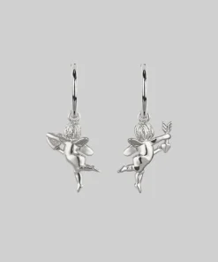 CLASSICS Cupid & Psyche Lovers Hoop Earrings - Silver