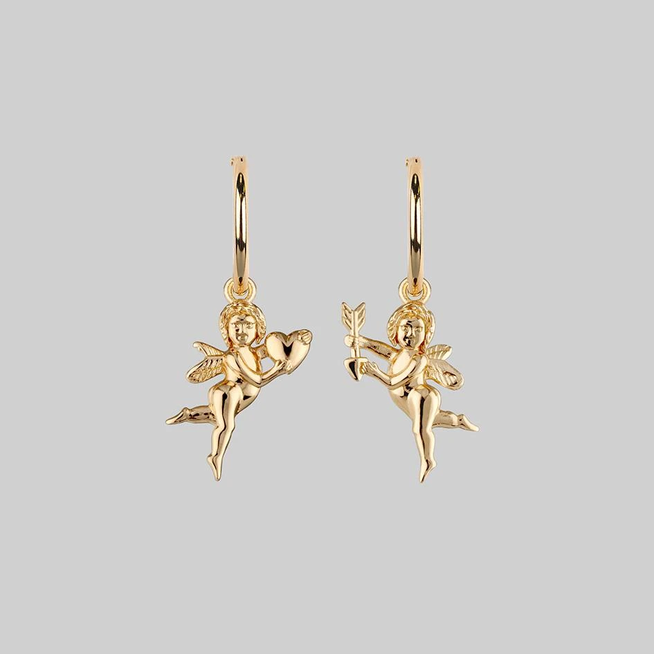 CLASSICS Cupid & Psyche Lovers Hoop Earrings - Gold 1 CLASSICS Cupid & Psyche Lovers Hoop Earrings - Gold
