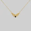 AW21 Necklaces & Chains QUENTIN. Ornate Flourish Chevron Onyx Collar - Gold
