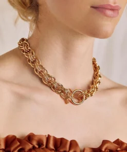 AW21 Necklaces & Chains AWE. Chunky Wheat Chain Collar Necklace - Silver