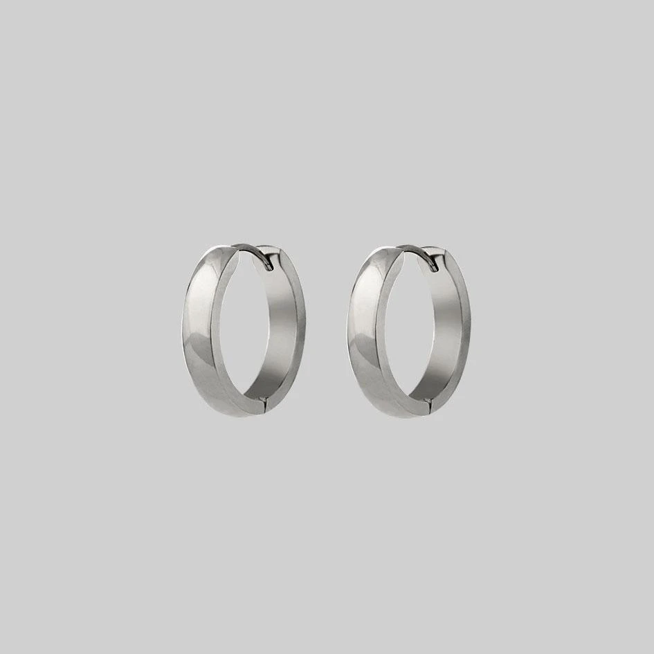 CLASSICS The Chunky Hoops - Silver Earrings 3 CLASSICS The Chunky Hoops - Silver Earrings