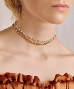AW21 CELESTINA. Fancy Book Chain Choker - Silver