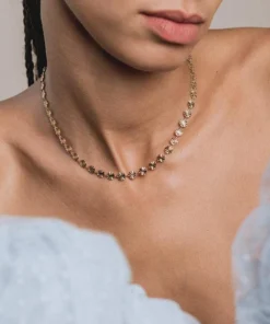 End Of Line CORA. Circle Chain Collar Necklace - Gold Necklaces & Chains