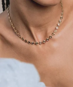 End Of Line Necklaces & Chains CORA. Circle Chain Collar Necklace - Silver