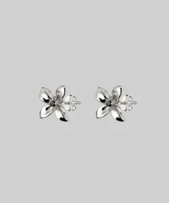 CLASSICS ISLA. Clemetis Flower Stud Earrings - Silver