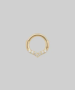 CLASSICS CUPID. Chevron Gold Clicker Ring - Septum