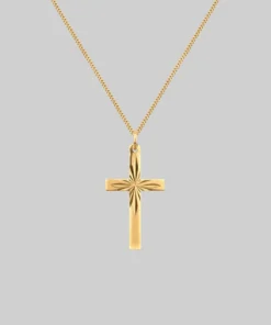 End Of Line The Grace Cross. Gold Cross Necklace