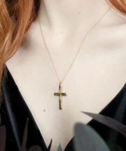 End Of Line The Grace Cross. Gold Cross Necklace