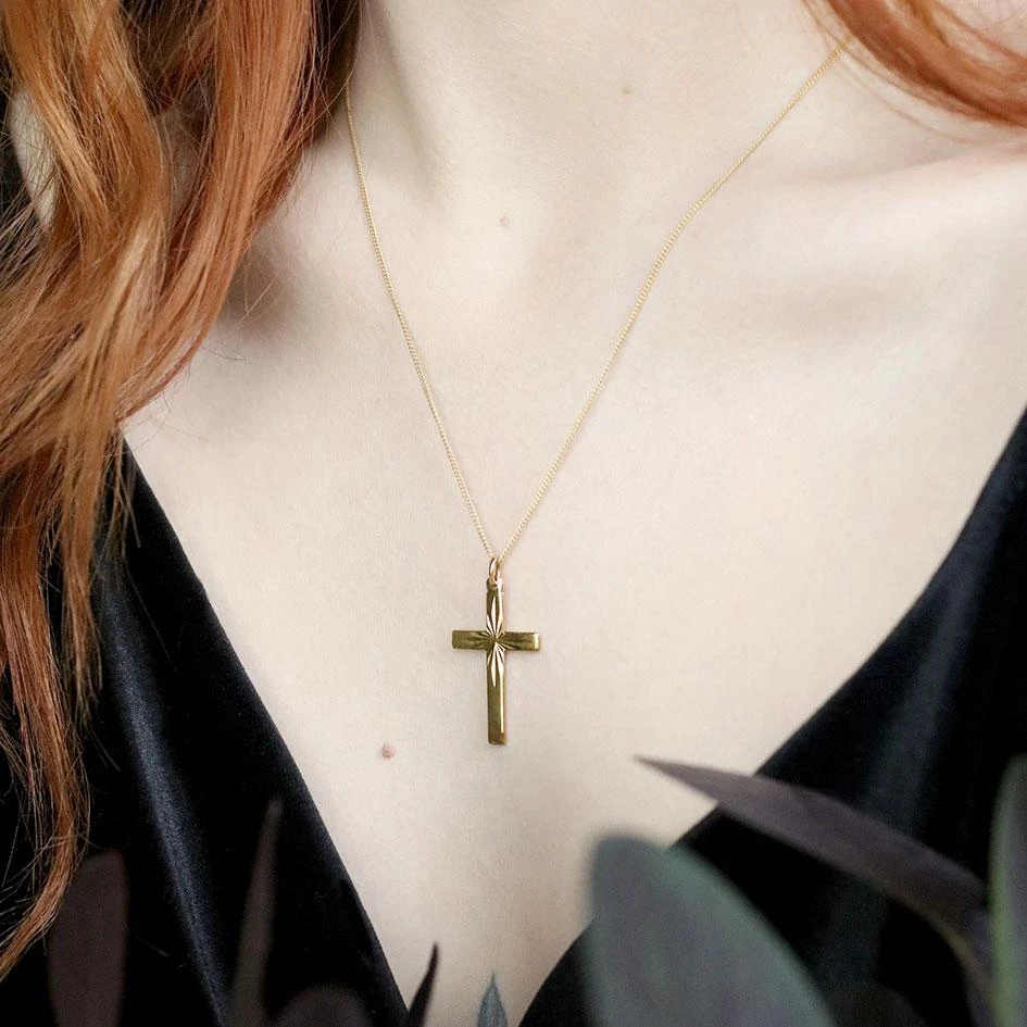 End Of Line The Grace Cross. Gold Cross Necklace 2 End Of Line The Grace Cross. Gold Cross Necklace