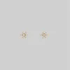 CLASSICS ANGELIC. Cubic Zirconia Star Gold Stud Earrings