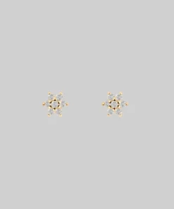 CLASSICS ANGELIC. Cubic Zirconia Star Gold Stud Earrings
