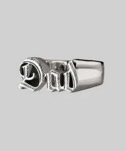 End Of Line Dad Word Ring - Silver Rings