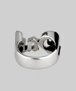End Of Line Dad Word Ring - Silver Rings